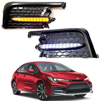 LED Fog Lights W/ DRL For Toyota Corolla L/LE/XLE 2020-2023 - Black Housing