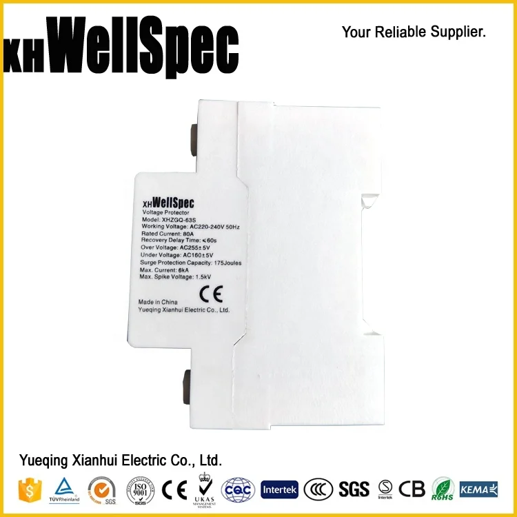 Digital AC Voltage Protector with PC Material 20kVA Capacity and Surge Protection