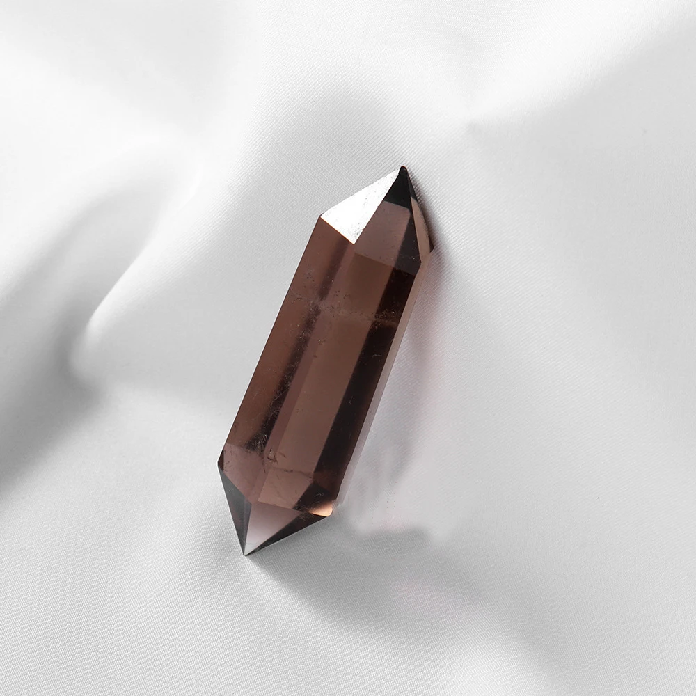 天然スモーキークォーツヒーリングクリスタルワッチ六角柱ダブル