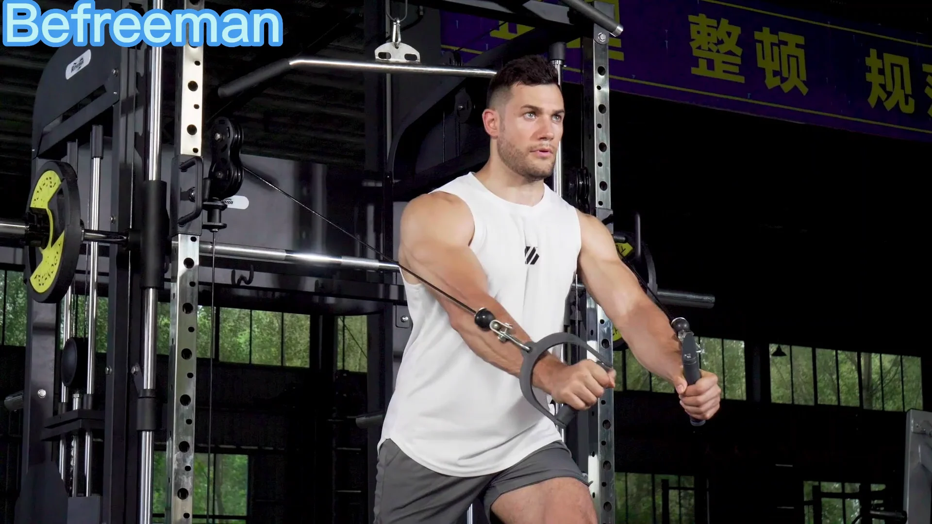 Home Gym Equipment Lat Pulldown Rowing Cable Crossover Strength ...