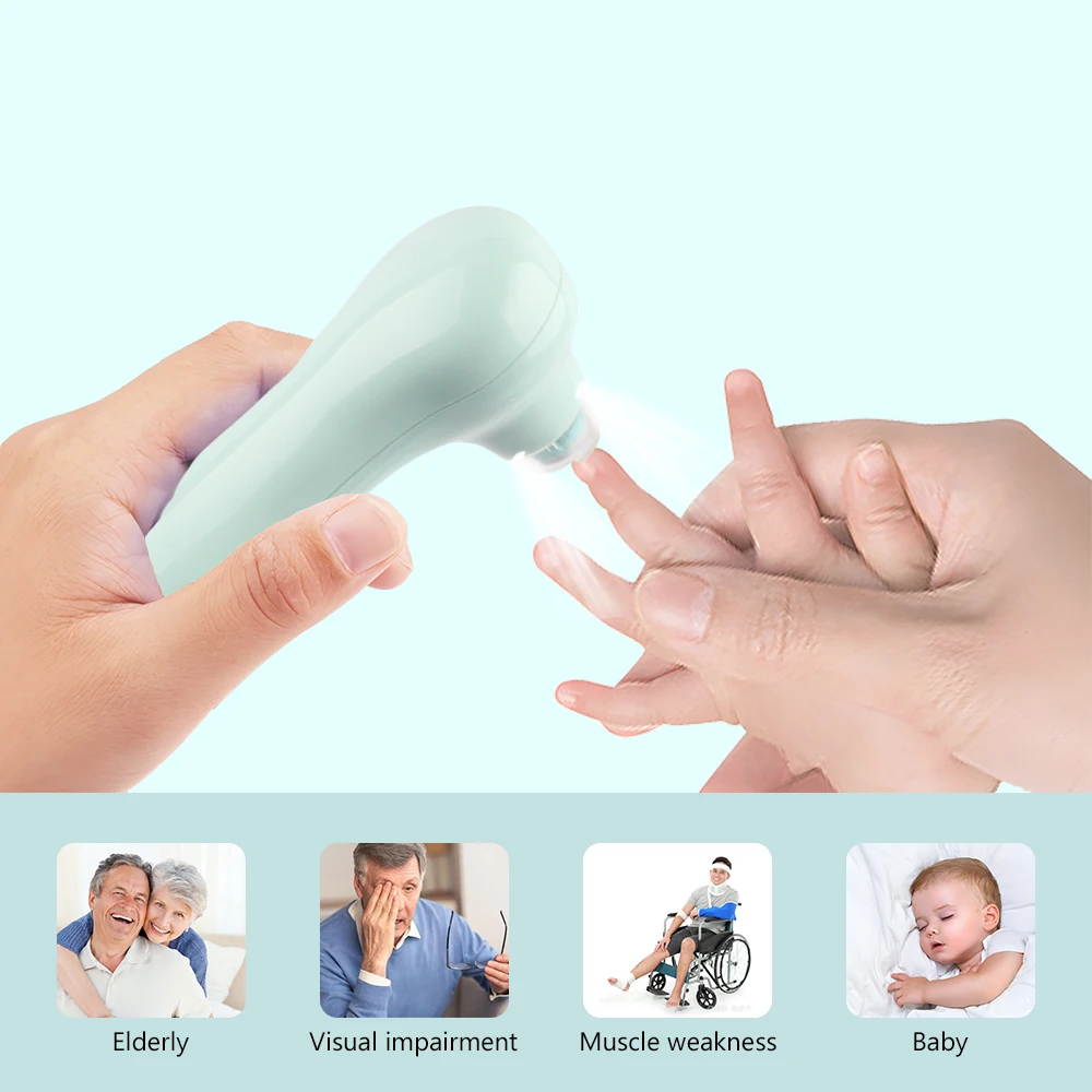 Coupe-ongles électrique Portable Avec LED - Pour Bébé, Enfants, Adultes Et Personnes âgées