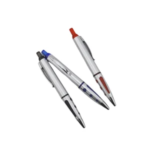 Hot Selling Logo Printing Silver Retractable Erasable Plastic Press Ballpoint Pen for Business Gift