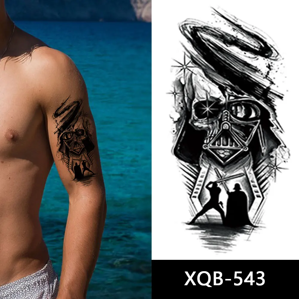 XQB501-600 Large Arm Watercolor Forest Animals Arm Leg Temporary Tattoo  Stickers Small Animals Tattoo Stickers for Men and Women