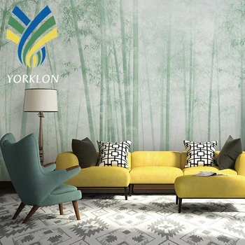 YKML 0011 Home decoration forest 3d mural wallpaper Misty jungle trees Chinese style bamboo wall paper
