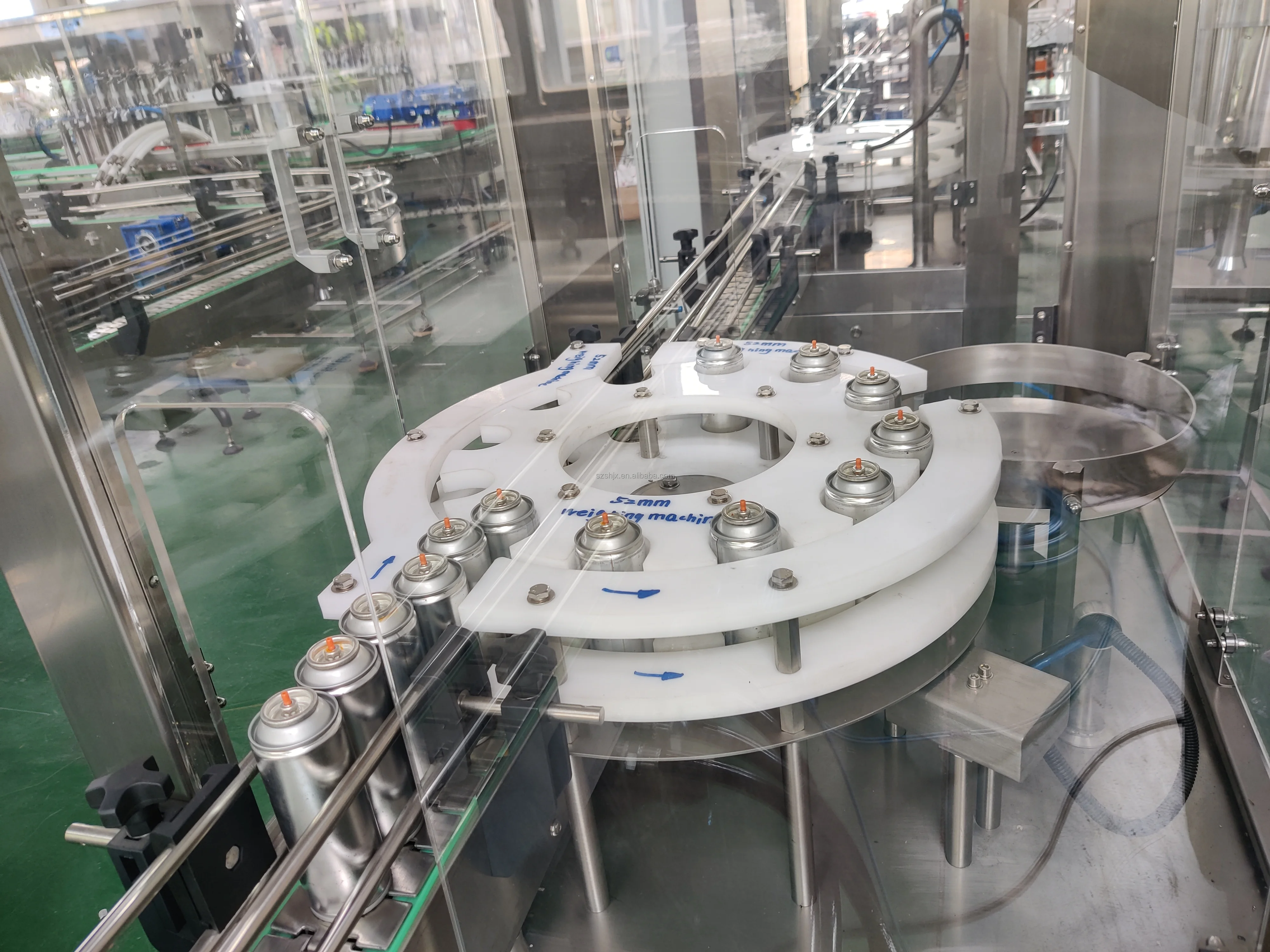 Automatic Aerosol Filling Machine Aerosol Cans Filling Machine Fire Extinguishers Air Freshener Filler factory