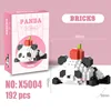 X5004 panda eats an apple