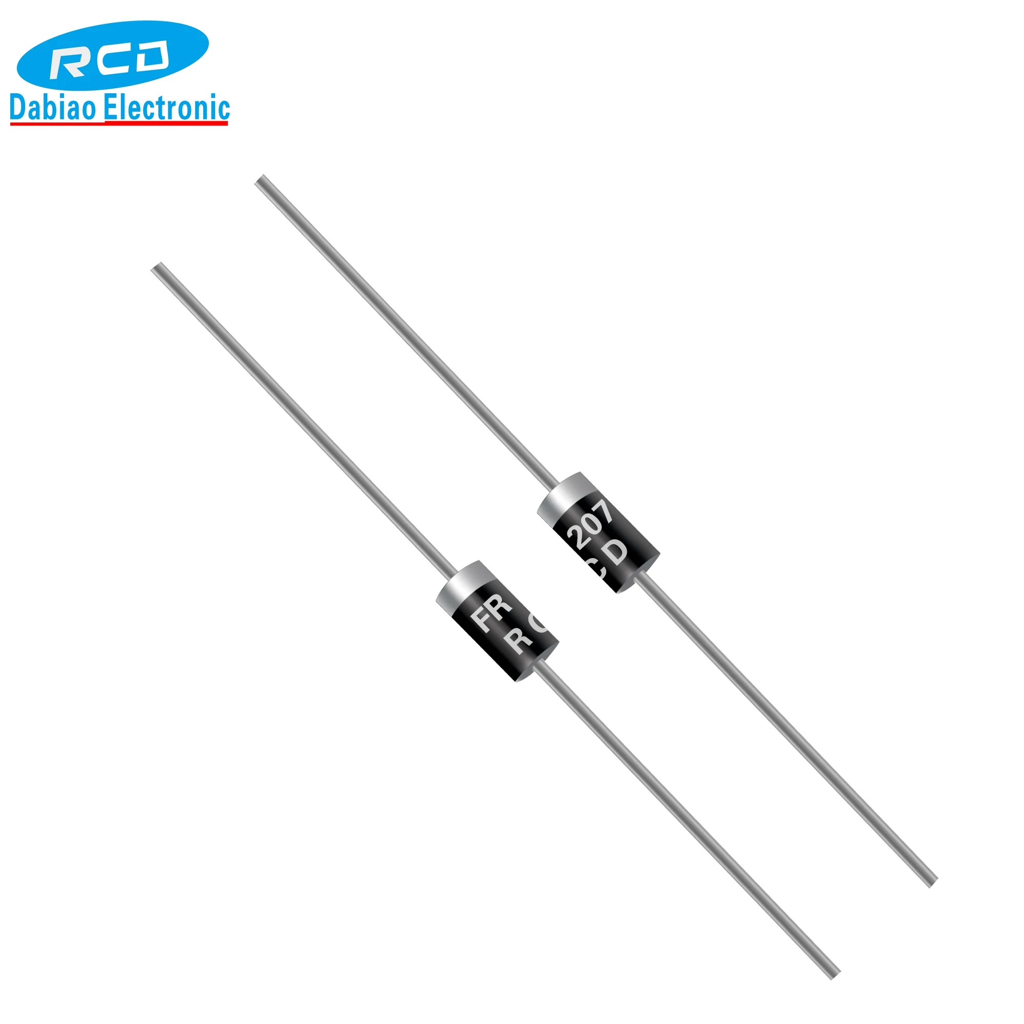 1000 PCS FR207 DO-15 2A FAST RECOVERY RECTIFIER DIODE 