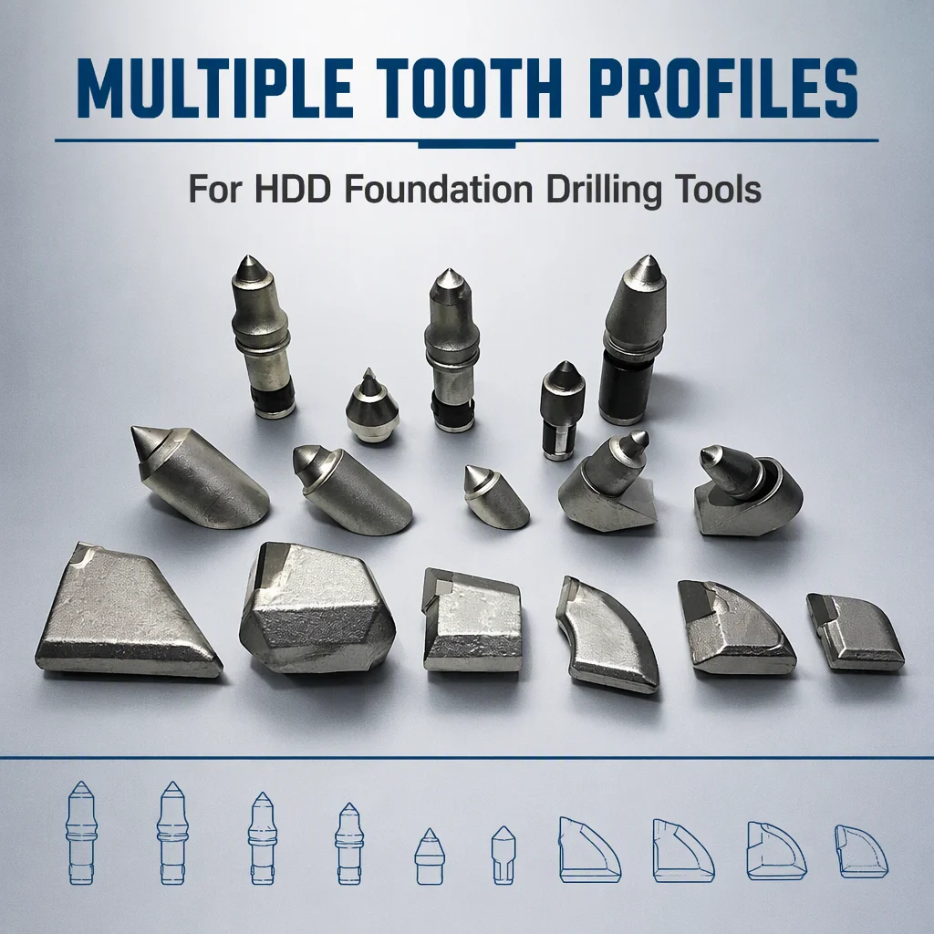 HDD Backreamer Teeth, Weld on Tungsten Carbide Pick, Horizontal Directional Drilling Cutter, Trenchless Drilling Tool