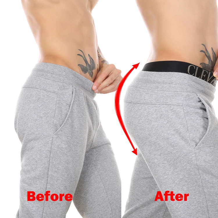 Sexy Men Butt Lifter Underwear Boxers Men's Padded Enhancing Breathable