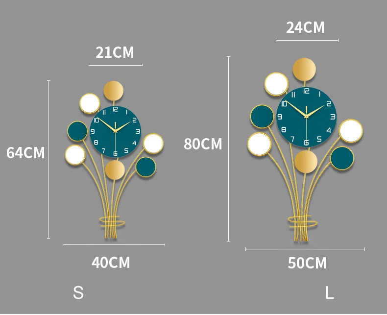 Wholesale Forhorloge Oversized Balloon Shape Metal Wall Clock Home Decor Watch Wall Clock Hanging Art Muralereloj De Pared