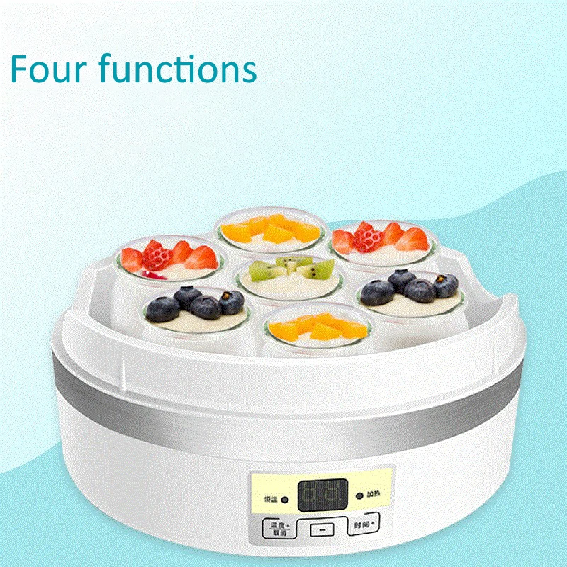 Домашняя Коммерческая портативная электрическая мини-машина для йогурта из нержавеющей стали автоматическая домашняя греческая Йогуртница замороженного