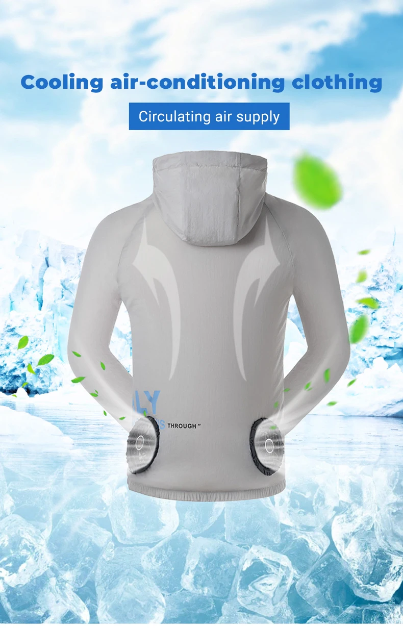 Factory Summer Thin Air Conditioned Clothes Jacket With Fan Long Sleeve