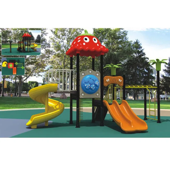 Primary school and kindergarten play games children plastic slide outdoor playground