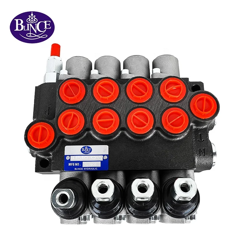 5 Spools Hydraulic 2 Stoke Valve Dump Truck Proportional Monoblock P40 P80 P120 Hydraulic Directional Control Valve for Forklift