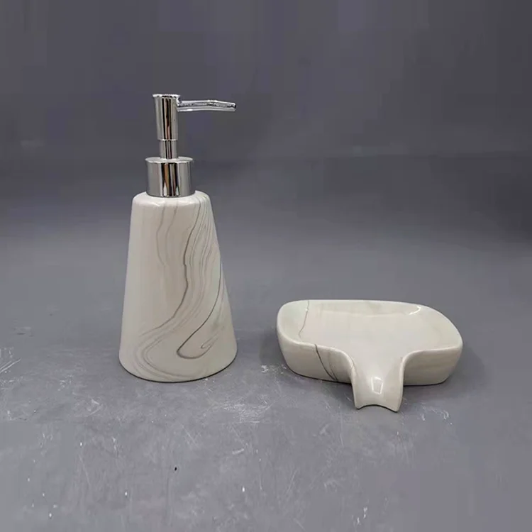 Eco Friendly Products 2023 Marble Effect 4pcs Polyresin Modern Bedroom