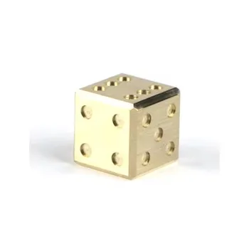 custom dice manufacturers cnc machining 16mm Brass Custom Metal dice