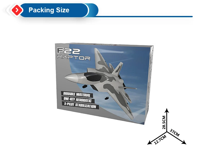 4ch Epp Airplane F22 Ready To Fly 2.4ghz Remote Control Aircraft Rc