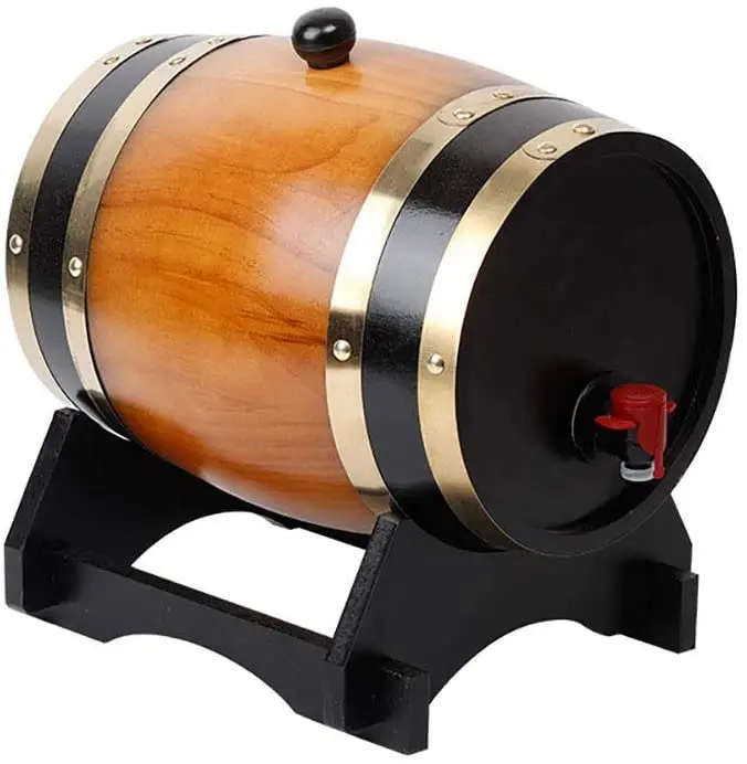 3 Liter Oak Whiskey Barrel,Wooden Wine Barrel Dispenser,For Beer