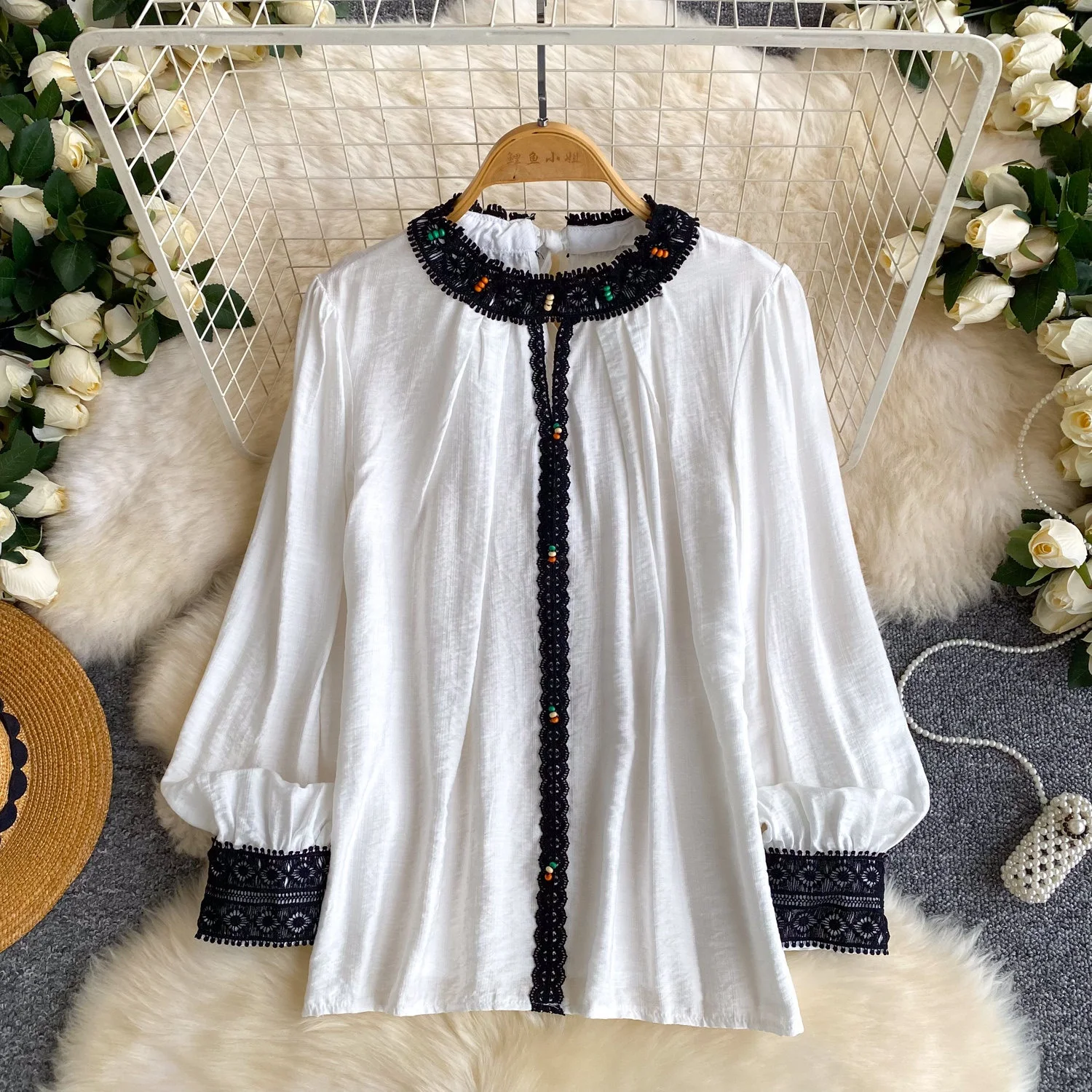 春季女装新款时尚撞色印花衬衫复古圆领长袖休闲衬衫 - Buy Women's Shirt
women's Full Sleeved Shirt
elegant Blouse Product on Alibaba.com