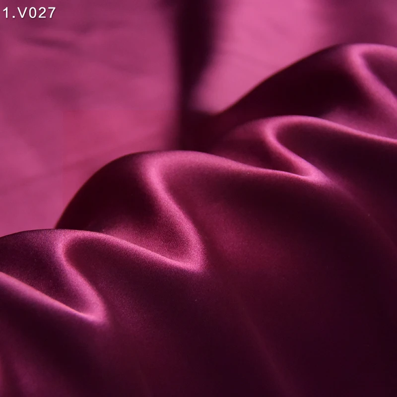 Fast Shipping Red Pink Malaga Moroccan Raw 100% Pure Mulberry Stain Silk Satin Fabric Cheongsam Dress Material Brazil