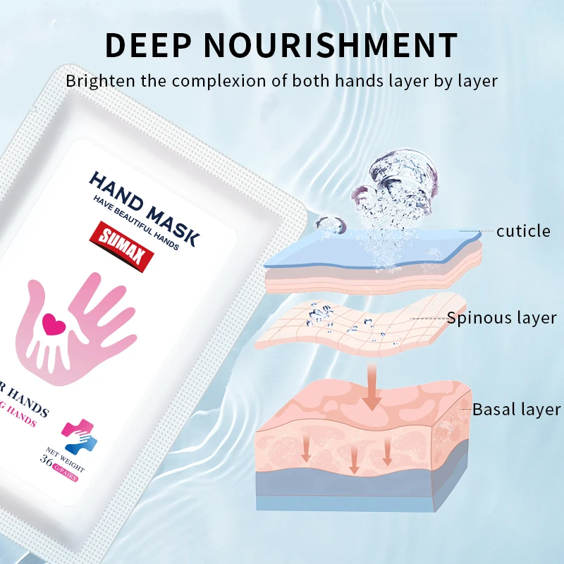 Прямая продажа с завода, Высококачественная натуральная увлажняющая отбеливающая маска для рук для сухих рук