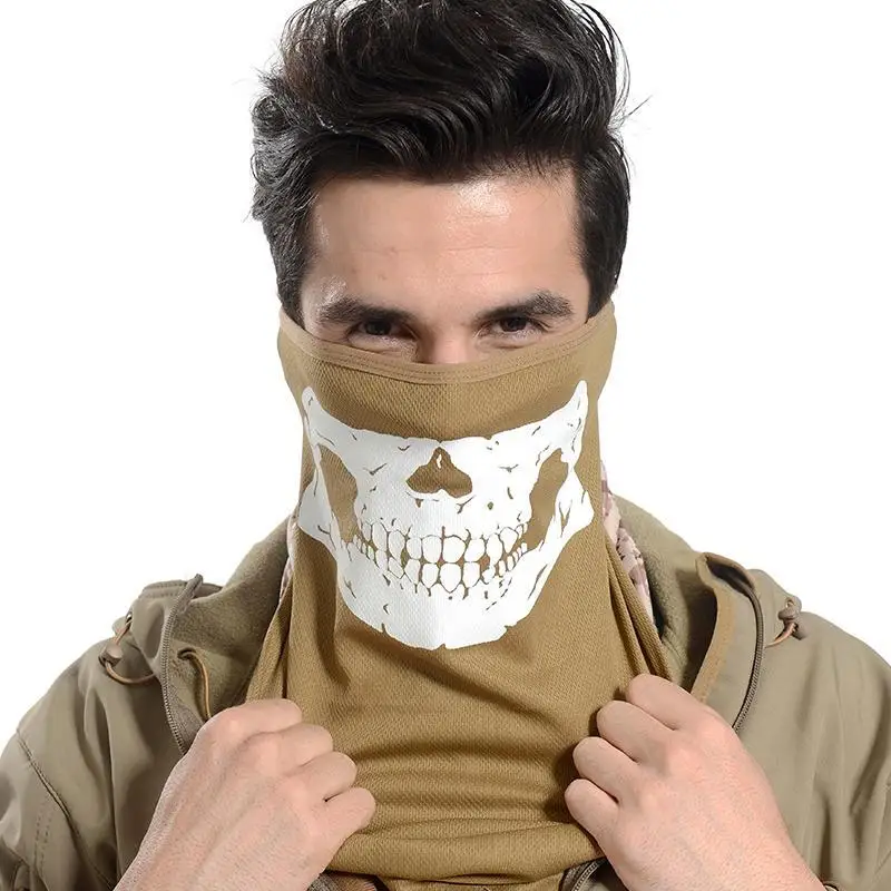Термозащитная Балаклава из полиэстера с черепом, чехол для лица для рыбалки, езды на велосипеде и мотоцикле