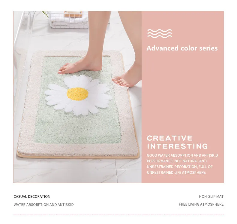 Hot Selling Custom Zou Ju Floor Mat Environmental Protection Slow Rebound Bath Mat supplier