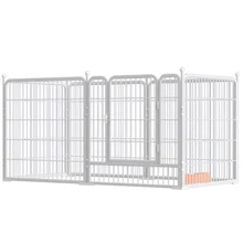 Portable Pet Game Fence Dog Game Fence Foldable Metal Wire Dog Fence Panel Outdoor For Dogs