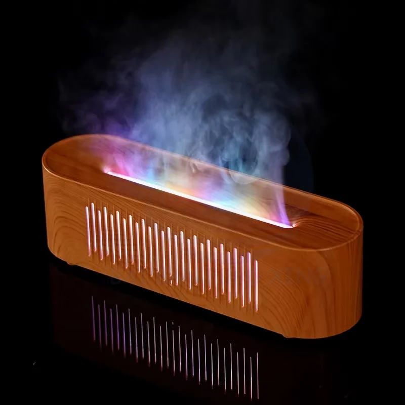 New Hollow Simulation of Flame Humidifier Colourful Lights to Create the Atmosphere of Home Essential Misting 2
