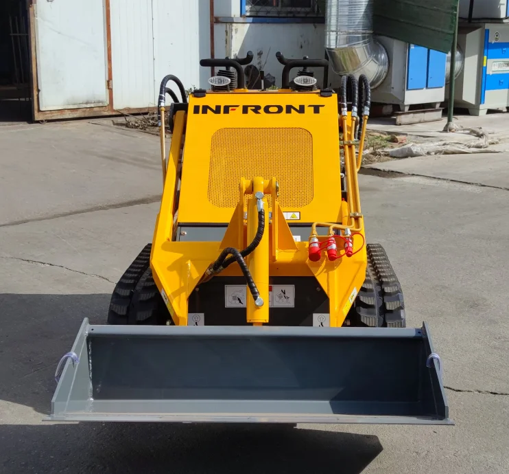 23hp мини-экскаватор резиновый Гусеничный мини-погрузчик с бортовым поворотом с шнеком ковша