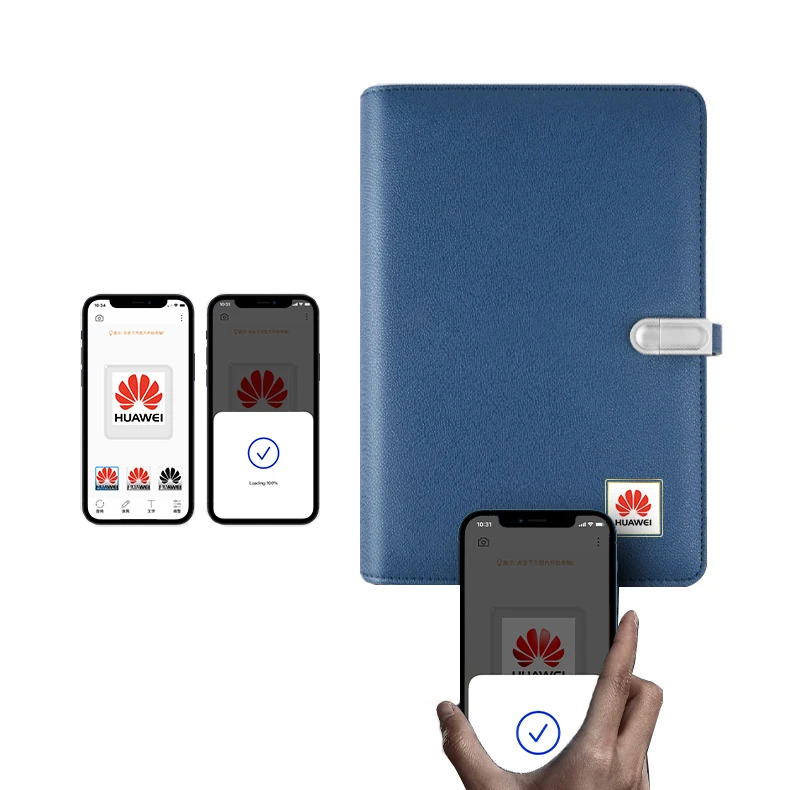 Dropshipping 2024 Custom Planner Adapter USB Flash Blue Tooth Handwriting Notebook with Powerbank NFC Screen