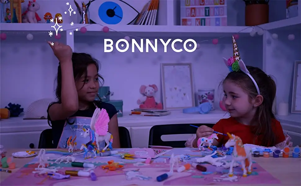BONNYCO Unicorns Gifts for Girls Painting Kit with 18 Unicorns Painting for Kids with Glow in The Dark | Girl Toys 3 4 5 6 7 8 9 10 Years Old Gifts