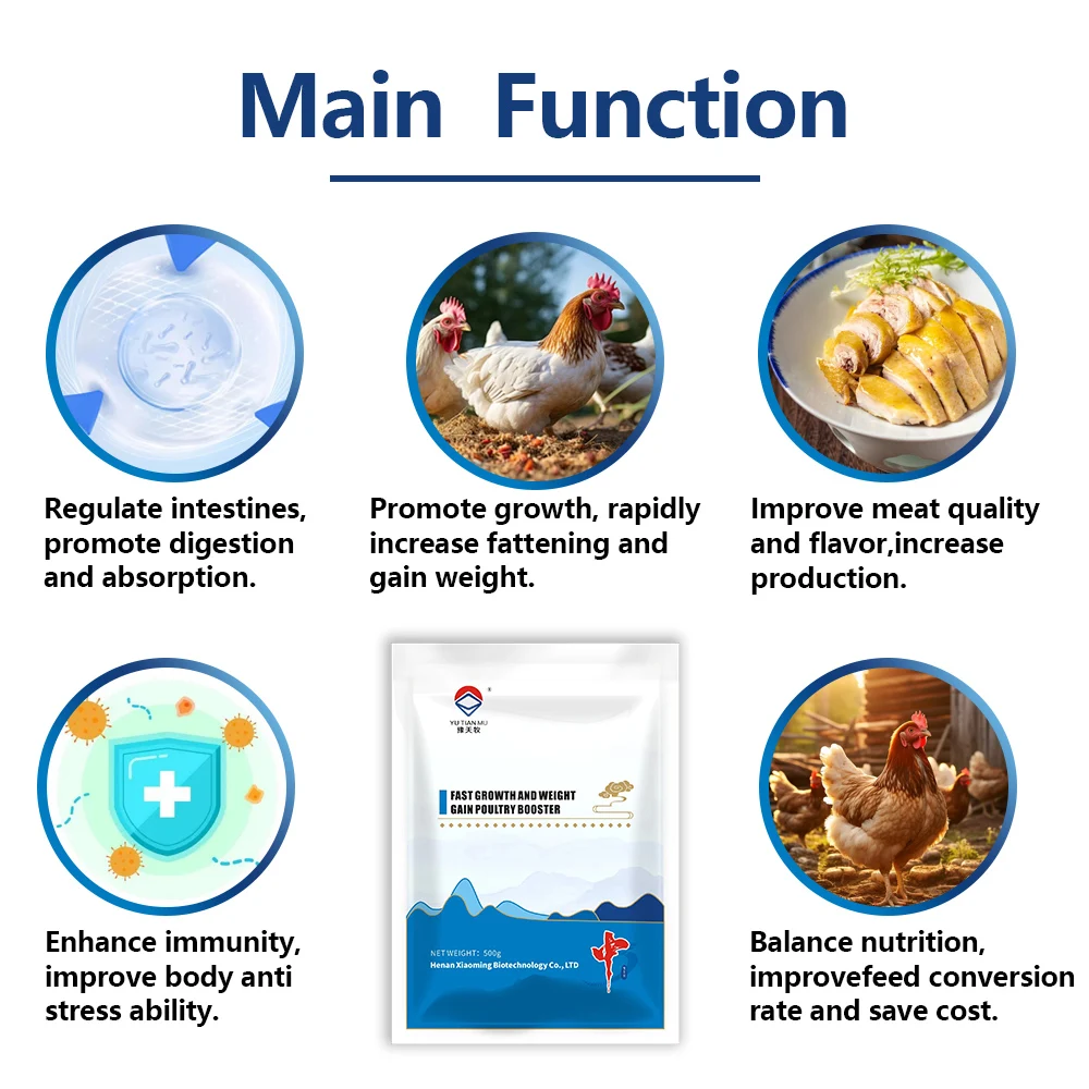 Manufacture for Home Use Chicken Food Pills Weight Gain Poultry Feed Turkey Booster Sale Georgia Nutrition in Powder Form