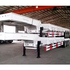 3 4 Axles Large-tonnage Gooseneck Low Chassis Hydraulic Excavator Transport Lowboy Lowbed Semi Trailer Truck