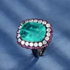 Black gold emerald ring