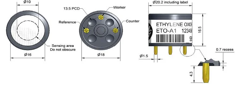 100ppm Ethylene Oxide Sensor Eto Sensor C2h4o Sensor Eto-a1 - Buy ...