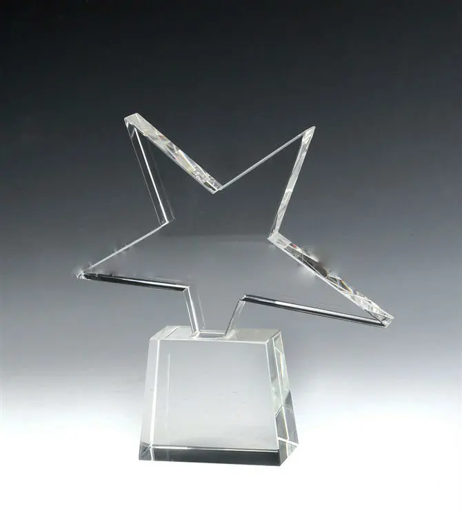 Wholesale Custom Top Quality Blank Star Crystal Trophy On Sale