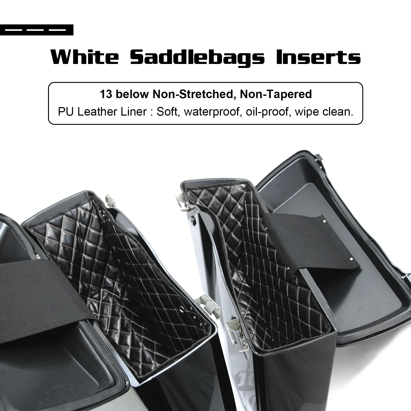 Motorcycle Drop-in Saddlebag Liners Non Stretched Bag Inserts Fit for Harley Touring FLTR FLRT Ultra Limited FLHTK 1994-2013
