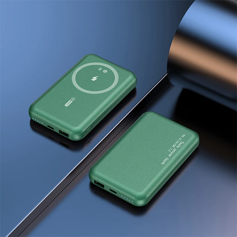 10000mah Wireless Power Bank,Battery Pack With Usbc Cable And Lcd