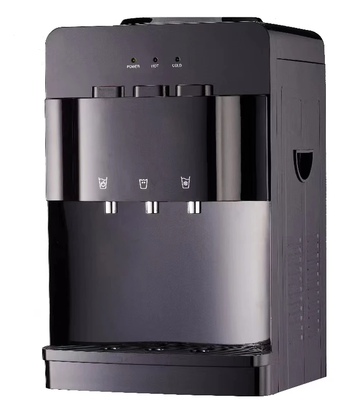 Mini Desk Top Water Dispenser Silver Black Color Counter Table