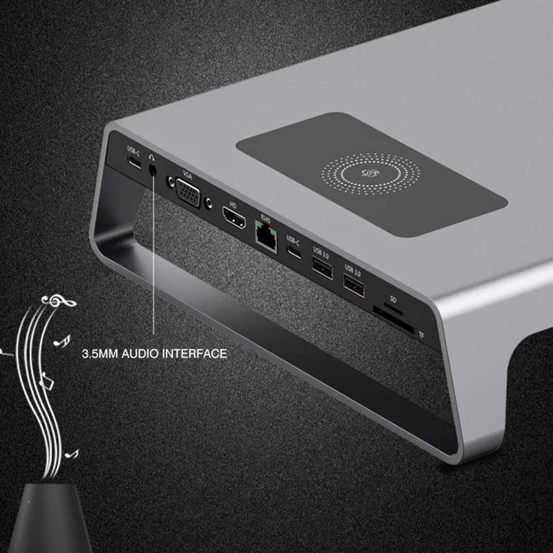 Made in China  USB C Docking Station With Wireless Charging Function