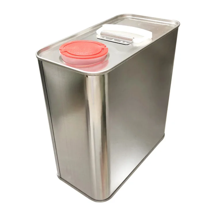 2l Rectangular Tin Can With Pull up Cap for Oil