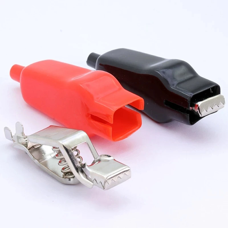 Зажимы типа «крокодил» с покрытием электрические испытательные выводы «сделай сам» двухсторонние зажимы для соединения