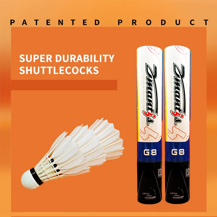 High Quality Traditional Type Competition Level Indoor Badminton Shuttlecock Long and straight Goose Feather