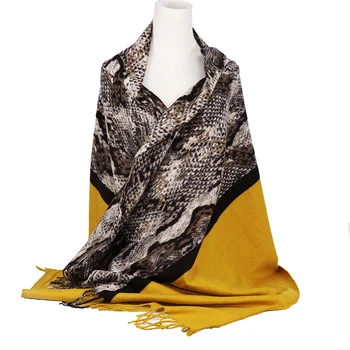 Animal printed pashmina print scarf for cold weather women