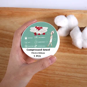 Quick-Dry Disposable Cotton Face Wash Towels Compressed Roll Nonwoven for Travel Soft and Custom Logo for Hotels Adult Use