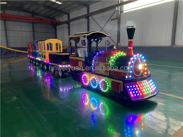 Mini Battery Train Battery-Powered Mini Road Train for City Tour Pedestrian Street Outdoor ...