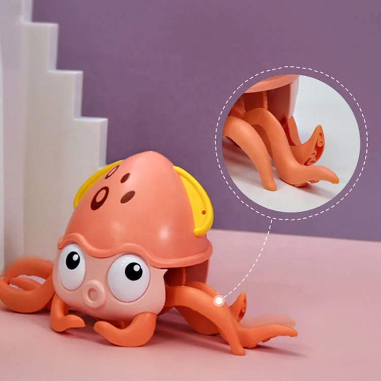 New Plastic Wind up Line Pull Floating Water Crawling Walking Octopus Baby Moving Bath Toy Animal With Water Toys Amphibious