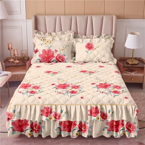 2026 NEW STYLE  Factory Made Cheap Customized Design Newest Foldable Lightweight Double Bed Skirts Covers