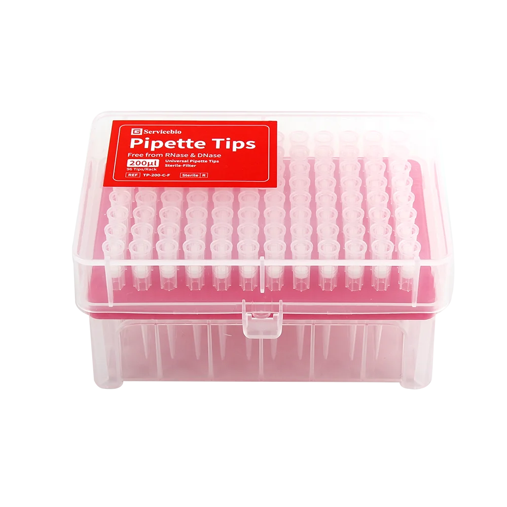 200ul Pipette Tip Dnase Rnase Free In Rack Lab Disposables Sterilized